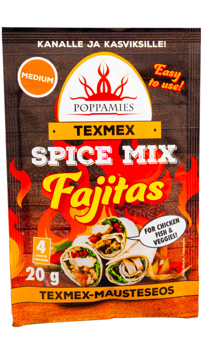 Poppamies fajitas spice mix pussi