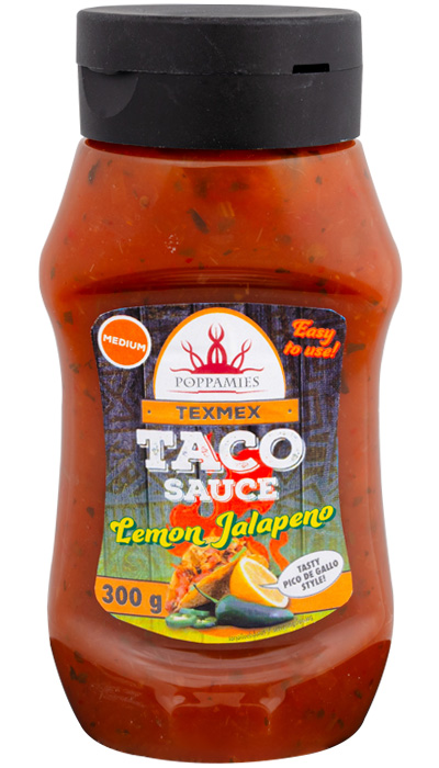 Poppamies Jalapeno Cheddar taco sauce pullo