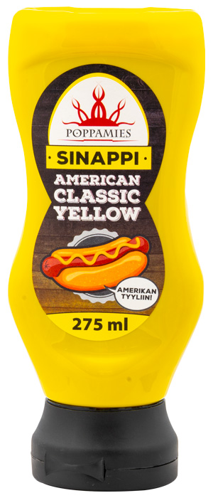 Poppamies american classic yellow sinappi purkki