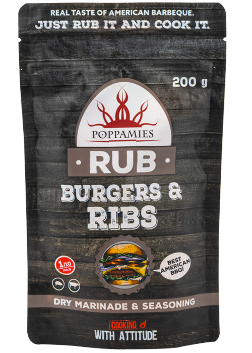 Poppamies Burgers & Ribs RUB mausteseos pussi