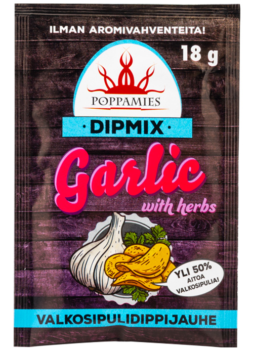 Poppamies Garlic with Herbs dipmix valkosipulidippijauhe pussi